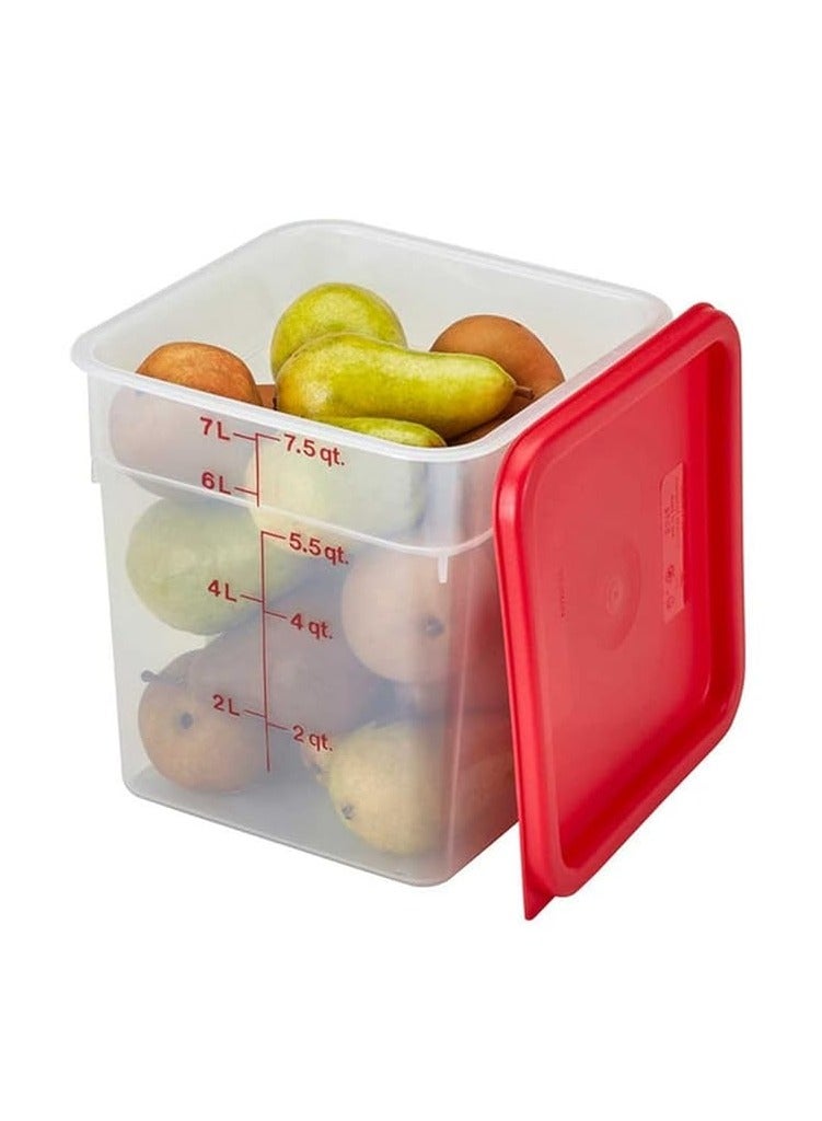 Cambro Cambro Fresh Pro 2Qt. Clear Square Polycarbonate Food Storage Container With Lid  - Image 5