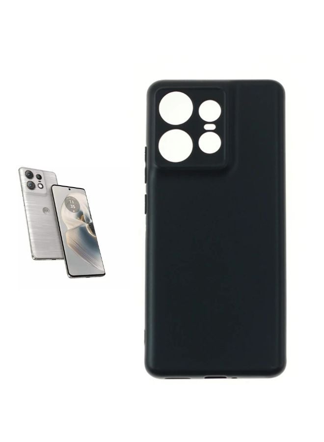 Silicone Protective Back Case Cover For Motorola Edge 50 pro- Black  - Image 1