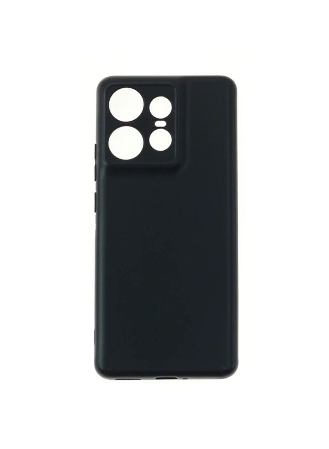 Silicone Protective Back Case Cover For Motorola Edge 50 pro- Black  - Image 2