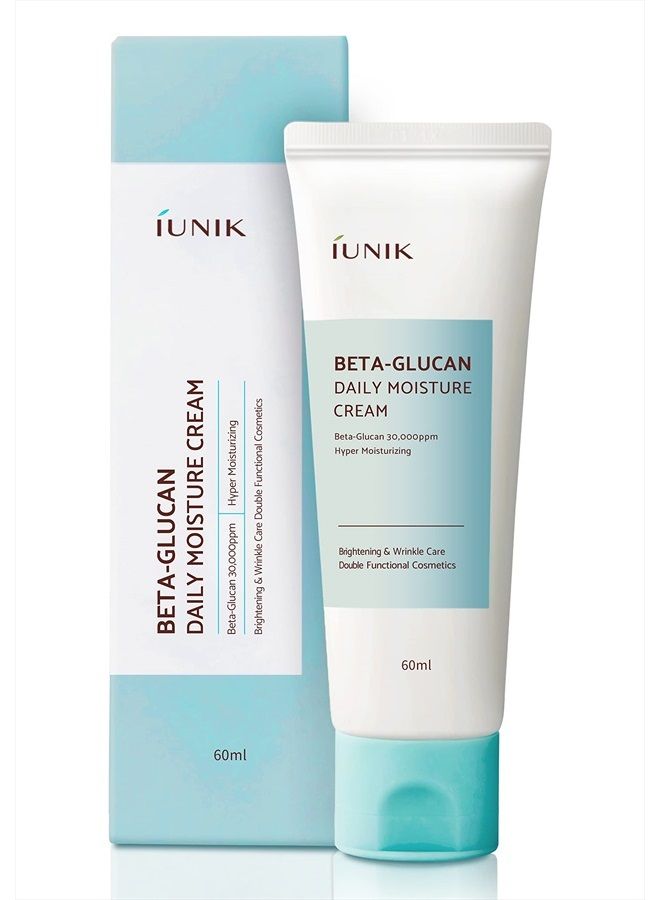 iUNIK بيتا جلوكان نباتي خفيف الوزن غير لزج مرطب عميق كريم مائي مرطب يومي سريع الامتصاص للبشرة الجافة الناضجة الحساسة الخطوط الدقيقة فيتامين سنتيلا مشتق طبيعيًا من شركة سكينك الكورية - Image 1