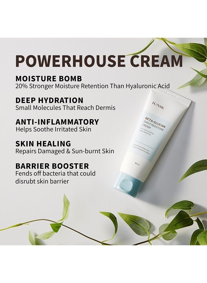 iUNIK بيتا جلوكان نباتي خفيف الوزن غير لزج مرطب عميق كريم مائي مرطب يومي سريع الامتصاص للبشرة الجافة الناضجة الحساسة الخطوط الدقيقة فيتامين سنتيلا مشتق طبيعيًا من شركة سكينك الكورية - Image 3