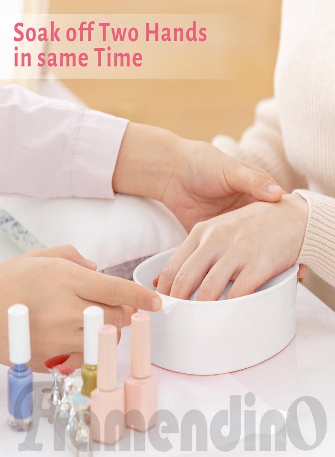 Framendino, 2 Pack White Nail Soak Tray Manicure Bowl Soaker Bowls - Image 2