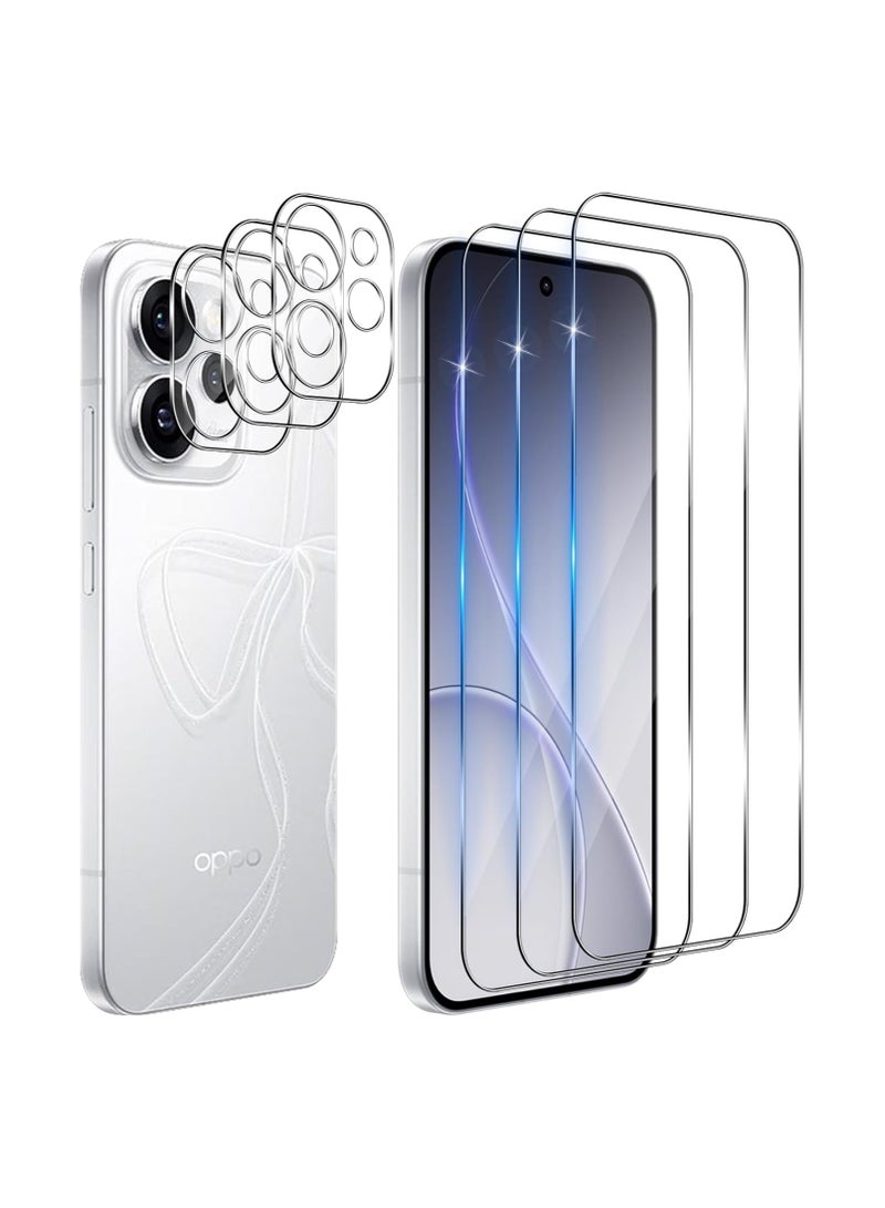 general [3+3 Bundle] Compatible with OPPO Reno 15 Pro Screen Protector and HD Tempered Glass Camera Protector, [Supports Fingerprint Unlock] 9H Hardness Scratch-Resistant Bubble-Free - Image 1