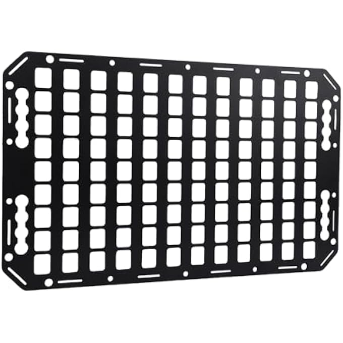 rayihni Truck Bed MOLLE Panel, 635x388x2mm L Cargo Storage Tool Rack Panel, Truck Bed Organizer for Cars, SUVs, Pickup, RVs - Image 1