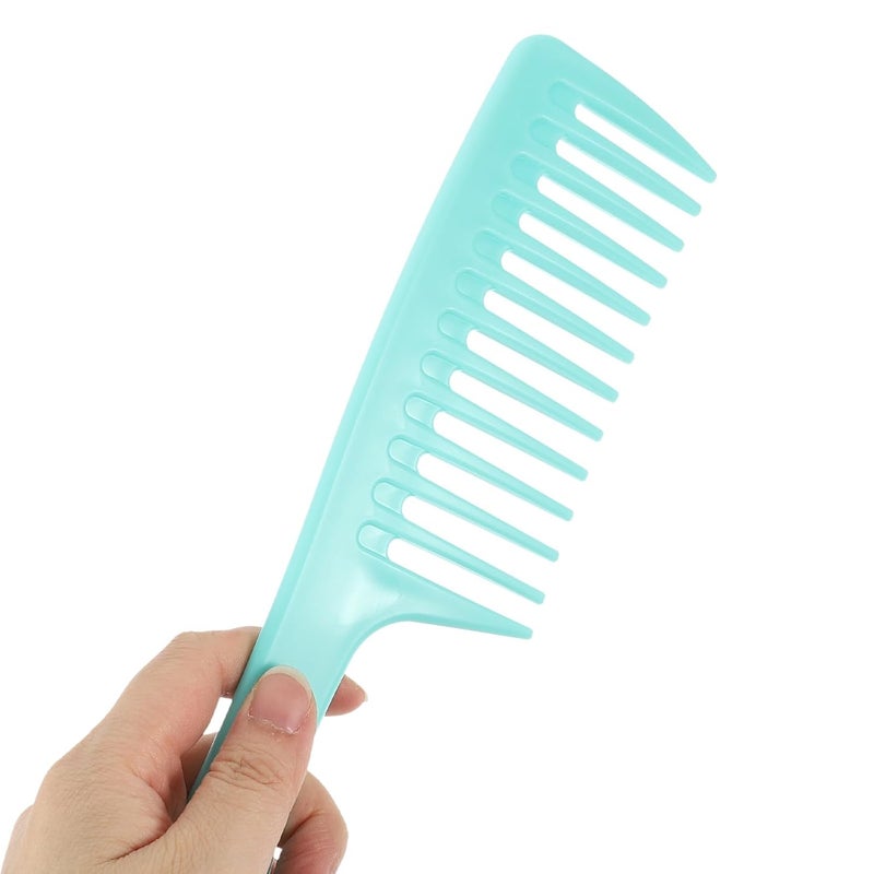 Generic 4pcs Wide Tooth Hair Combs for Long Hair for Women and Men round Hole Design in White Black Blue and Pink - Image 4