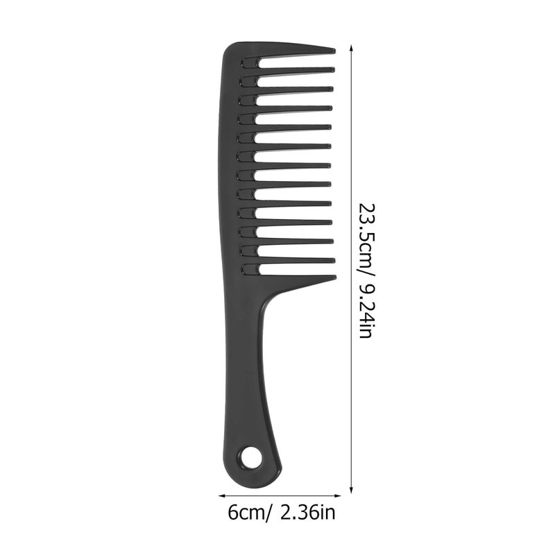 Generic 4pcs Wide Tooth Hair Combs for Long Hair for Women and Men round Hole Design in White Black Blue and Pink - Image 2