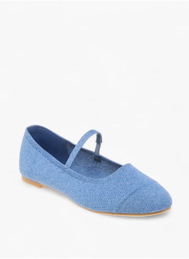 Flora Bella By Shoexpress Women's Monotone Ballerina Shoes with Elasticated Strap  - Image 1
