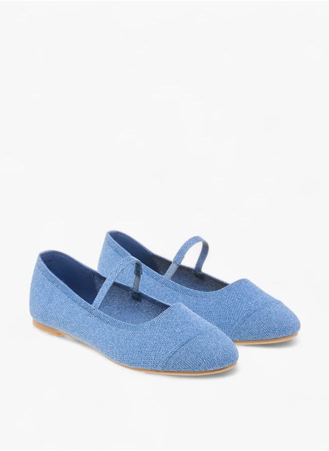 Flora Bella By Shoexpress Women's Monotone Ballerina Shoes with Elasticated Strap  - Image 2