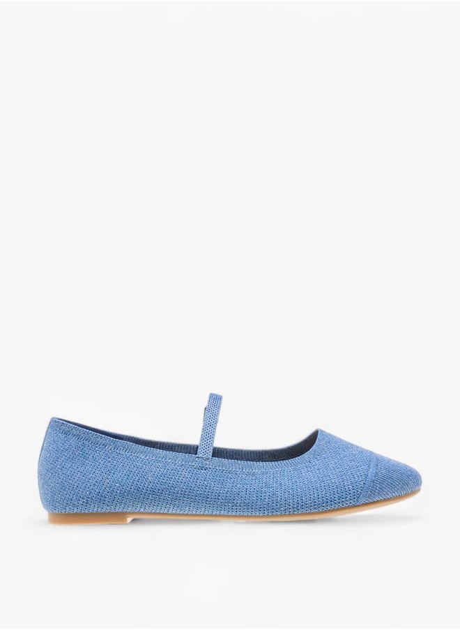 Flora Bella By Shoexpress Women's Monotone Ballerina Shoes with Elasticated Strap  - Image 3