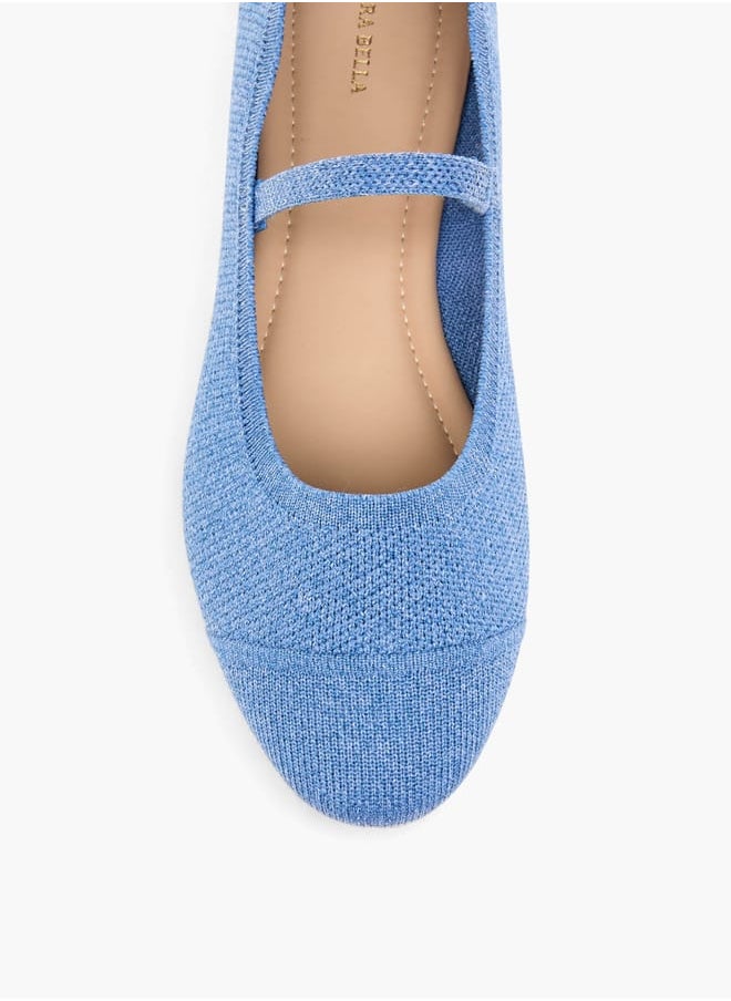 Flora Bella By Shoexpress Women's Monotone Ballerina Shoes with Elasticated Strap  - Image 4