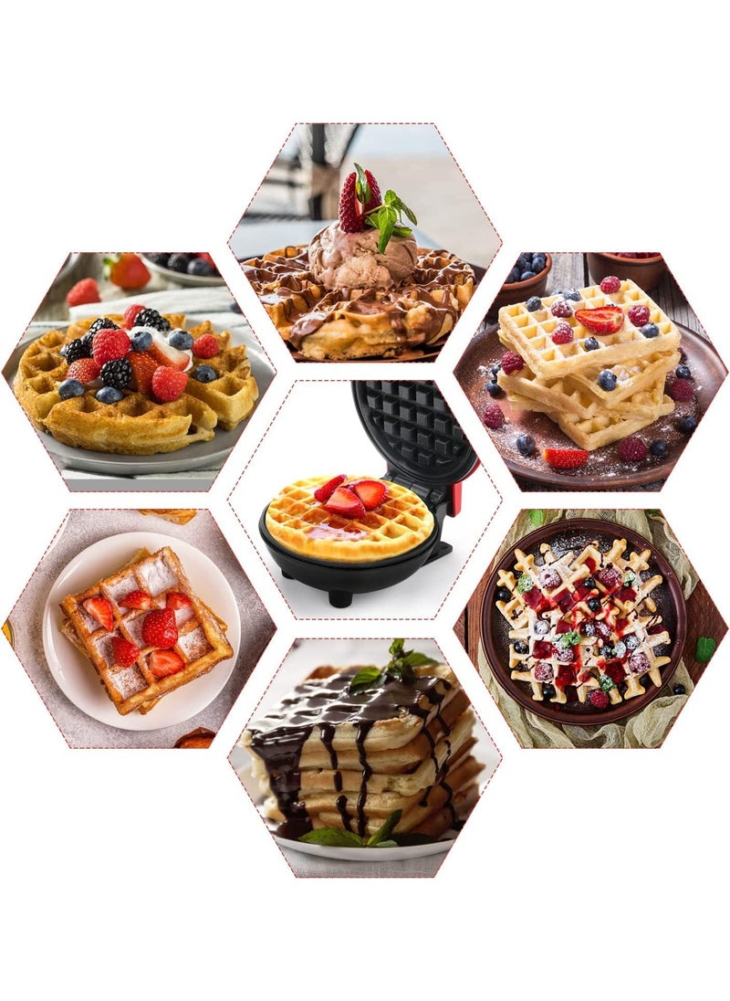 Dash Dash Mini Waffle Maker Portable Electric Non Stick Waffle Iron Round Waffle Maker Grill Machine for Individual Pancakes Cookies Eggs Waffles Paninis Breakfast Lunch Red  - Image 4