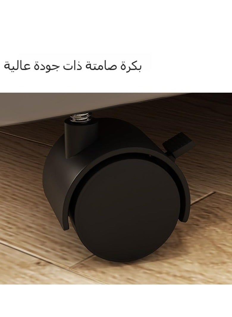 Arabest End Table with wheels,Sofa Side Table for Coffee Laptop Tablet,C Shaped Table Mobile Beside Table for Living Room Bedroom Balcony Tea and Office,30 * 45 * 65cm - Image 4