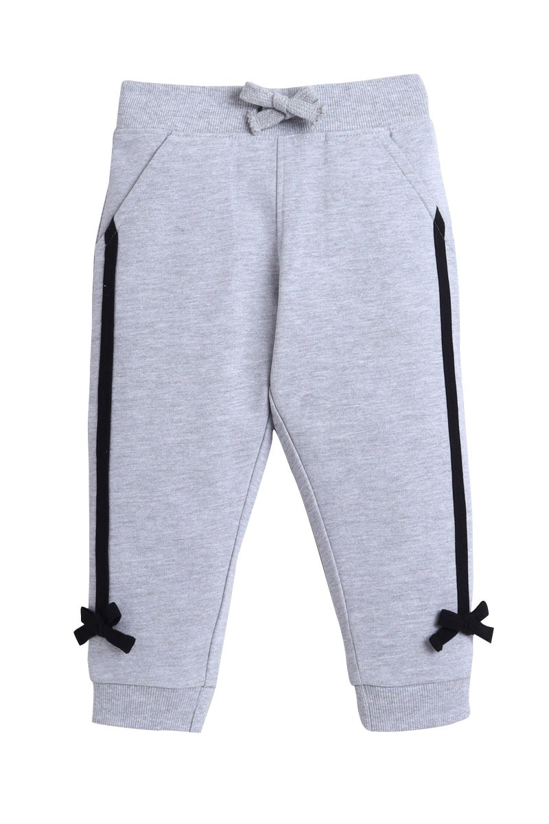 فكتور اند جين طقم رياضي قطعتين للبنات بتطريز بجعة - رمادي - Image 4