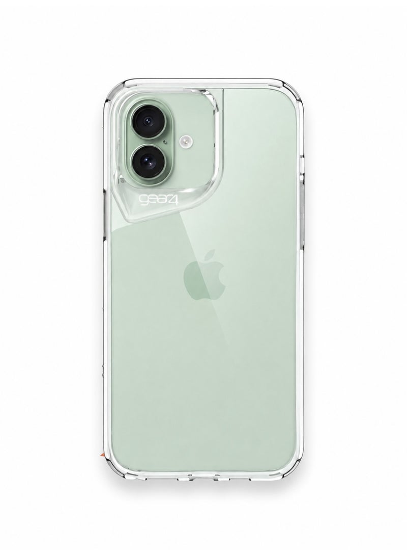 Gear4 iPhone 16, Shockproof Case, Anti-Scratch Protective Cover, Made of High Quality TPU - Clear - Image 1