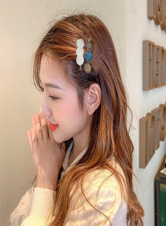 سيجا مجموعة دبابيس شعر SYGA مكونة من 7 قطع، مزينة بأحجار الراين الأكريليكية، إكسسوارات شعر صناعية أنيقة مرصعة بالكريستال للنساء والفتيات - لون أزرق حورية البحر - Image 3