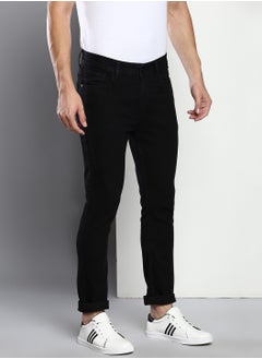 Dennis Lingo بنطلون جينز Dennis Lingo رجالي أسود بقصّة Slim Fit ومتوسط الارتفاع  - Image 3