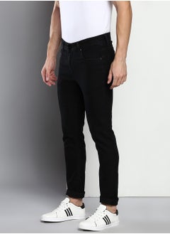 Dennis Lingo بنطلون جينز Dennis Lingo رجالي أسود بقصّة Slim Fit ومتوسط الارتفاع  - Image 2