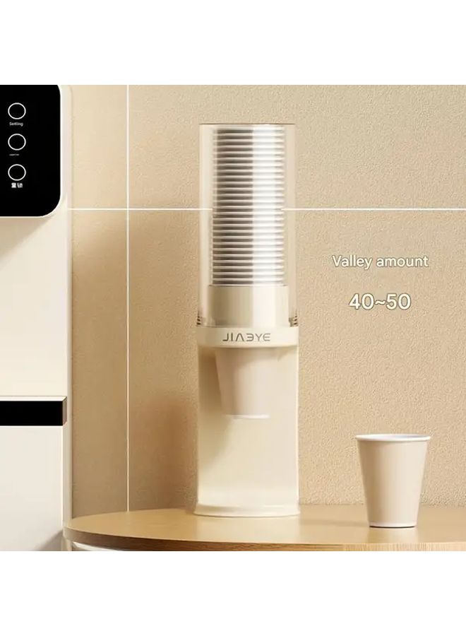 Cream White Small Wall Mounted Disposable Cup Holder And Paper Cup Dispenser - Image 5