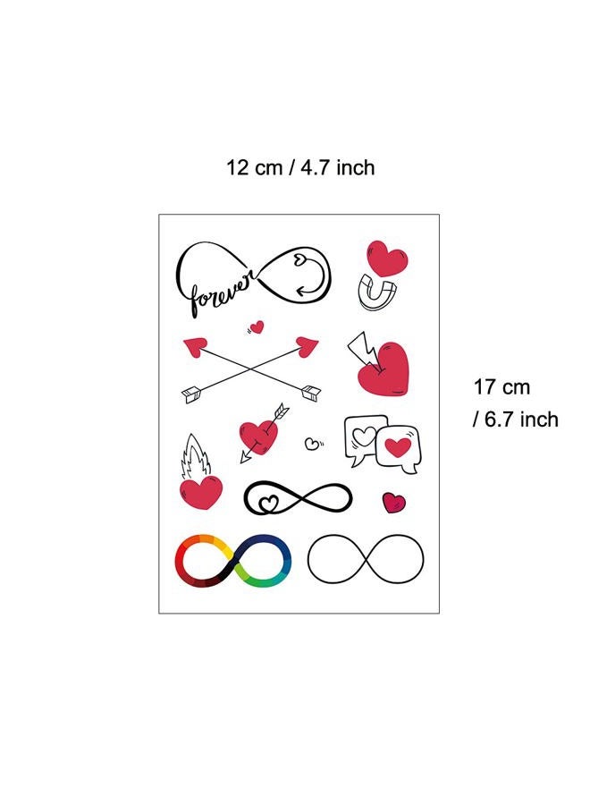 Everjoy تاتو مؤقت على شكل قلب بحب لا نهائي - 25+ تصميم واقعي من إيفرجوي - Image 3