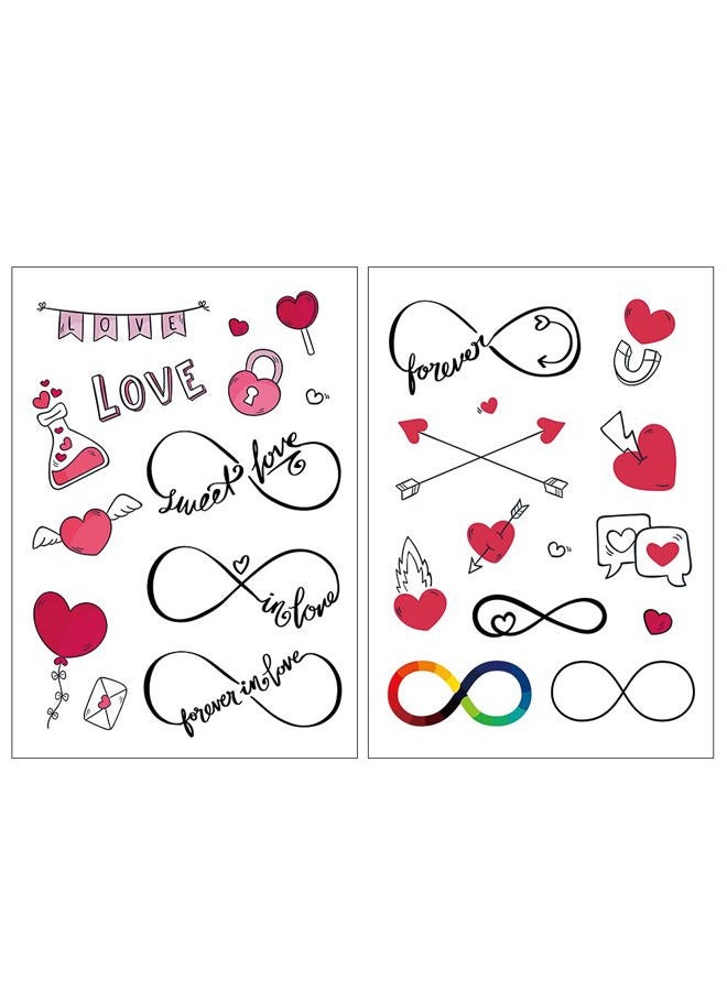 Everjoy تاتو مؤقت على شكل قلب بحب لا نهائي - 25+ تصميم واقعي من إيفرجوي - Image 2