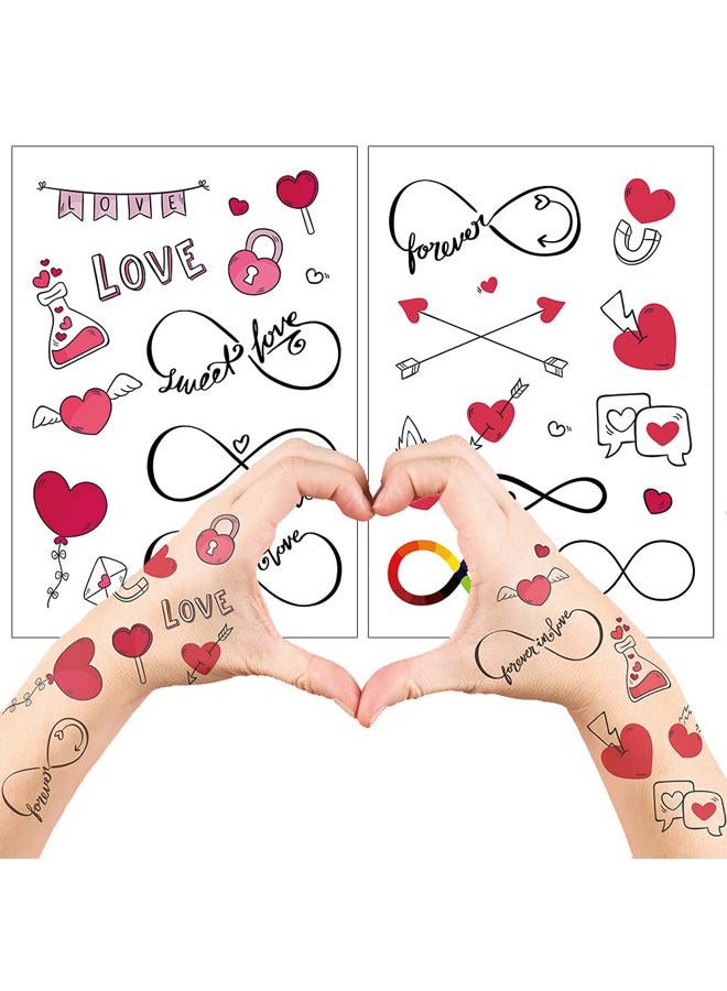 Everjoy تاتو مؤقت على شكل قلب بحب لا نهائي - 25+ تصميم واقعي من إيفرجوي - Image 1