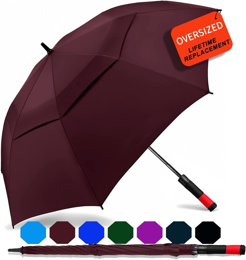 SIEPASA Golf Umbrella Large 62/68/72 Inch Automatic Open Golf Umbrella Extra Large Oversize Double Canopy Vented Umbrella Windproof Waterproof for Men and Women. - Image 1