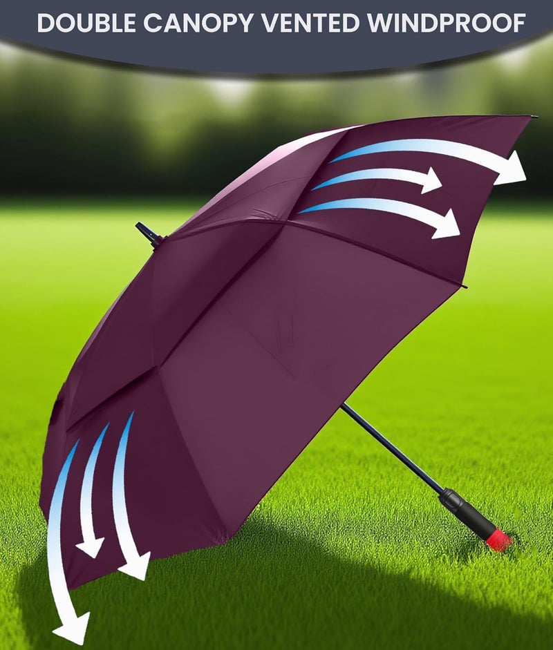 SIEPASA Golf Umbrella Large 62/68/72 Inch Automatic Open Golf Umbrella Extra Large Oversize Double Canopy Vented Umbrella Windproof Waterproof for Men and Women. - Image 3