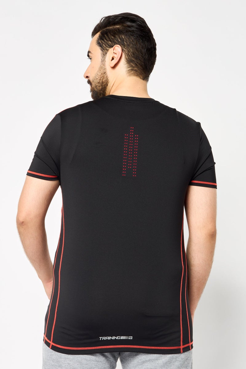 Scuderia Ferrari Men Sportswear Fit Short Sleeve Training T-shirt, Multicolor - Image 4