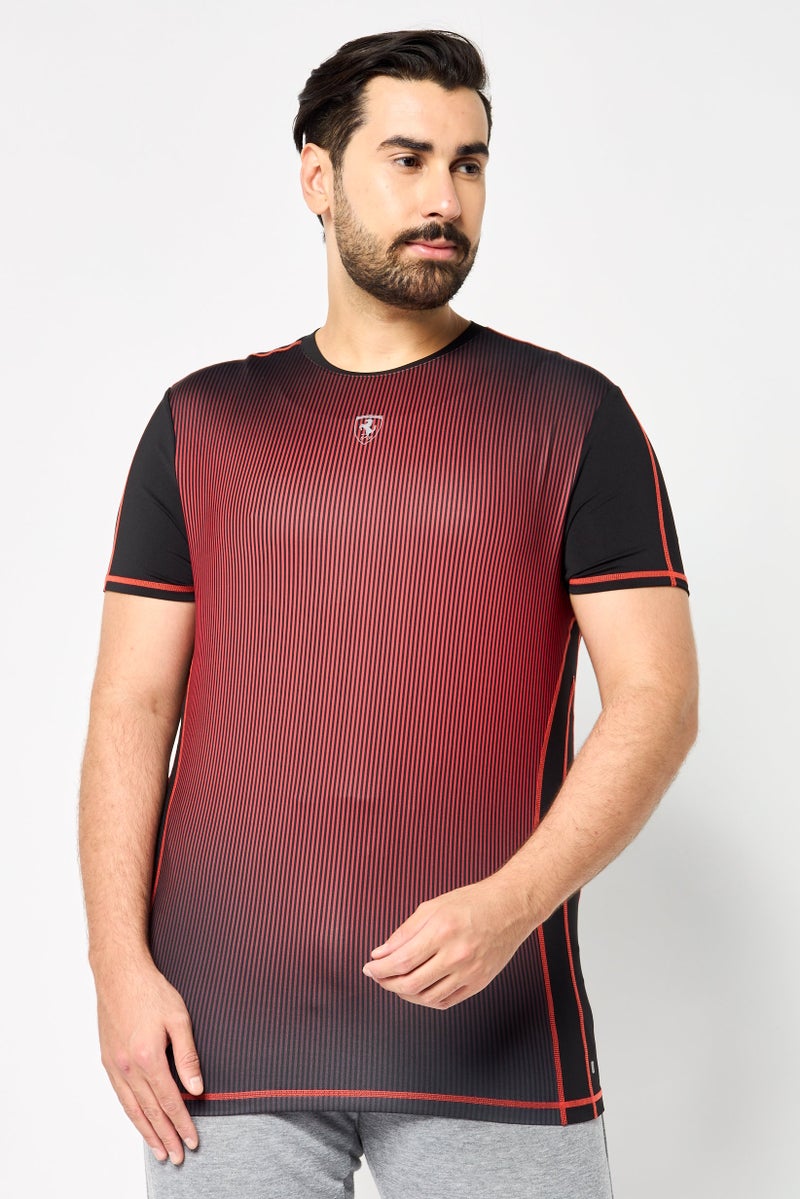Scuderia Ferrari Men Sportswear Fit Short Sleeve Training T-shirt, Multicolor - Image 1