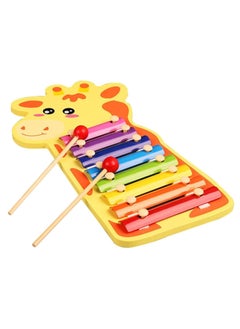 Swift Wooden Kids Educational Piano Xylophone, Educational Musical Instruments Toy , 8 Key Scales with Giraffe Style  - Image 1