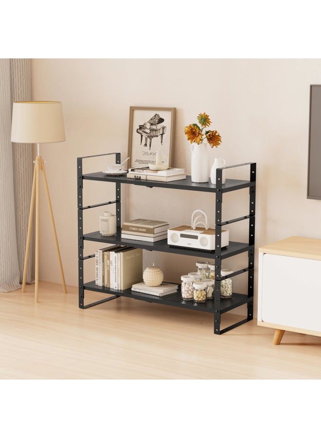 Asiingkel Multi-Functional Metal Shoe Rack, Space-Saving, Perfect for Entryway, Closet, Bathroom, etc. - Sturdy and Durable, High Weight Capacity（1PACK/Black/Large - Image 4