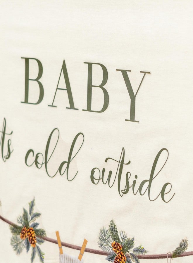 Capiont Baby It's Cold Outside Wall Decal - Christmas Baby Shower Party Decoration Decal,Winter Wonderland Gender Reveal Winter Wonderland Sticker for Balloon Arch Photo Backdrop Prop (Baby It's Cold) - Image 4