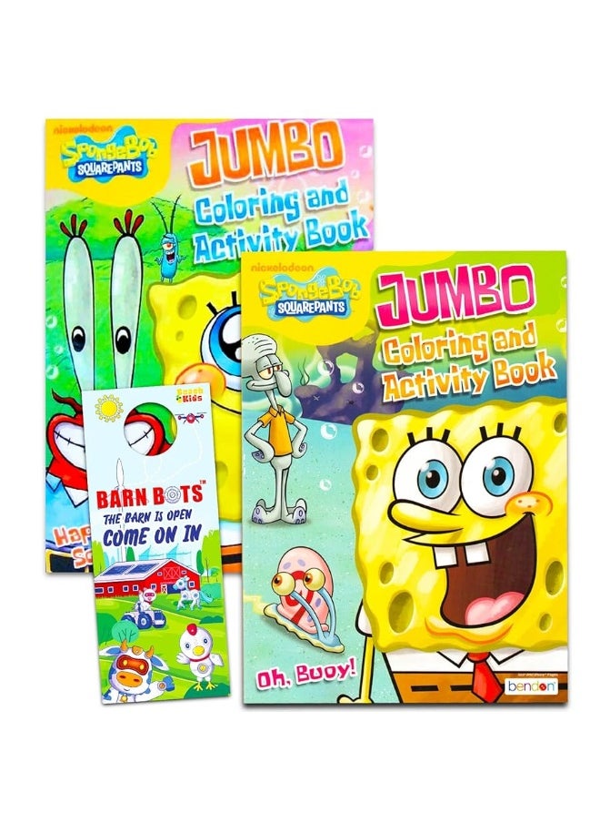 Spongebob Squarepants - Nick Jr.Â® Spongebob SquarePants Coloring and Activity Book Set (2 Books ~ 96 pgs Each) - Image 1
