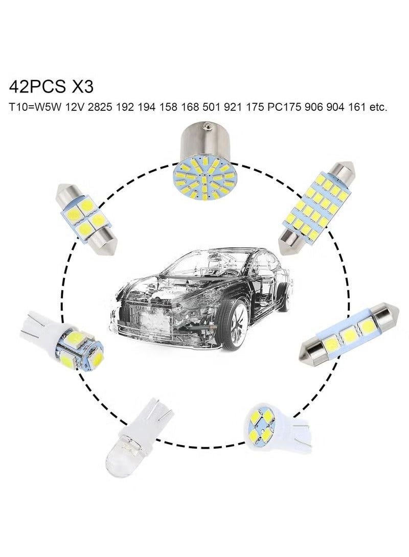 أخبار 42 قطعة مصابيح LED CAR ، مجموعة أدوات الضوء الداخلية التلقائية ، فائقة السوبر T10 31 مم 36 مم 41 مم لمبة بديلة ، لوحة ترخيص قبة داخلية مرخصة أضاءة بيضاء  - Image 5