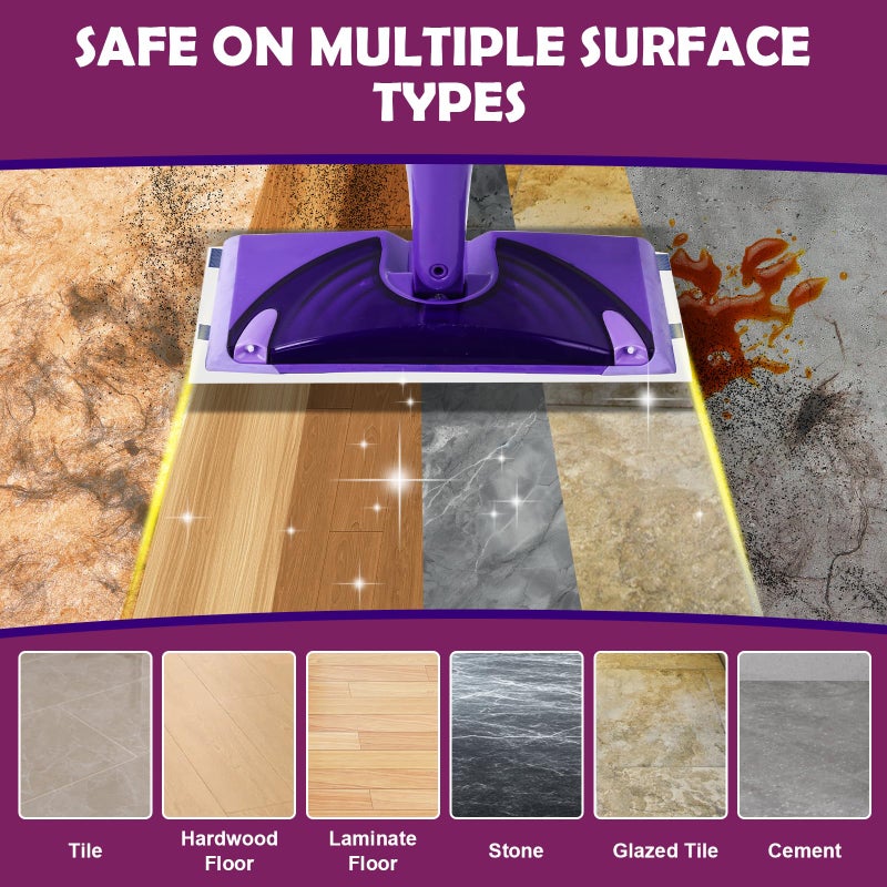 YHOVID Mopping Pad Refill Compatible with Wet Jet Mop, Disposable Multi Surface Wetjet Hardwood Floor Cleaner Spray Mop Pads Refills, Thickness & Absorbent (60) - Image 5