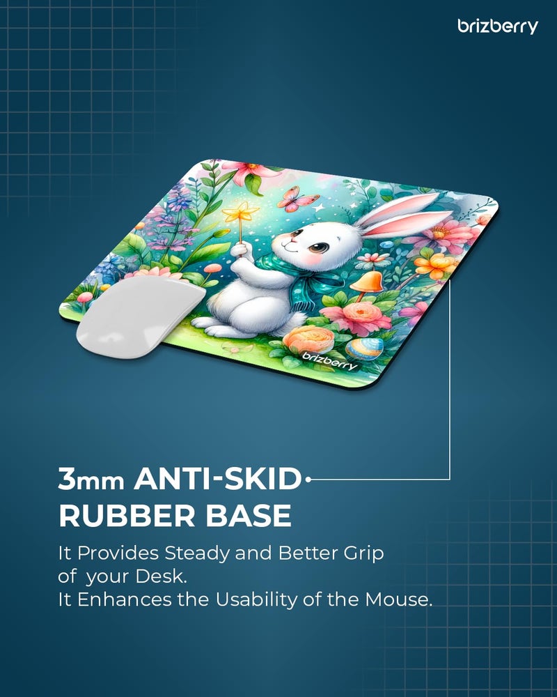 ARTBRIZ Brizberry Mouse Pad, Large Printed Premium Textured Waterproof Anti Skid Rubber Base for Desktop Laptop Gaming Professional 240X210X3mm [20% Larger] (119S - Pack of 1) - Image 3