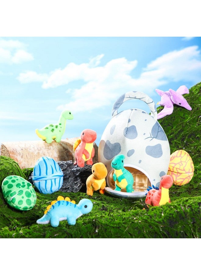 Zhanmai 11 Pcs Easter Dinosaur Stuffed Animal Small Dino Plush Toy and Egg Bag Set Cute Stuffed Dinosaur Animals Plush Toys Soft Stuff Animals for Birthday Dino Themed Party(Classic) - Image 5