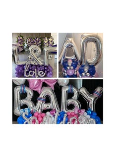 Party with Emma Silver Letter A to Z Balloons 32 inch Large Alphabet Balloons Silver Helium Foil Letter Balloon Banner for Birthday Party Anniversary Wedding Decoration (Silver-T)  - Image 5