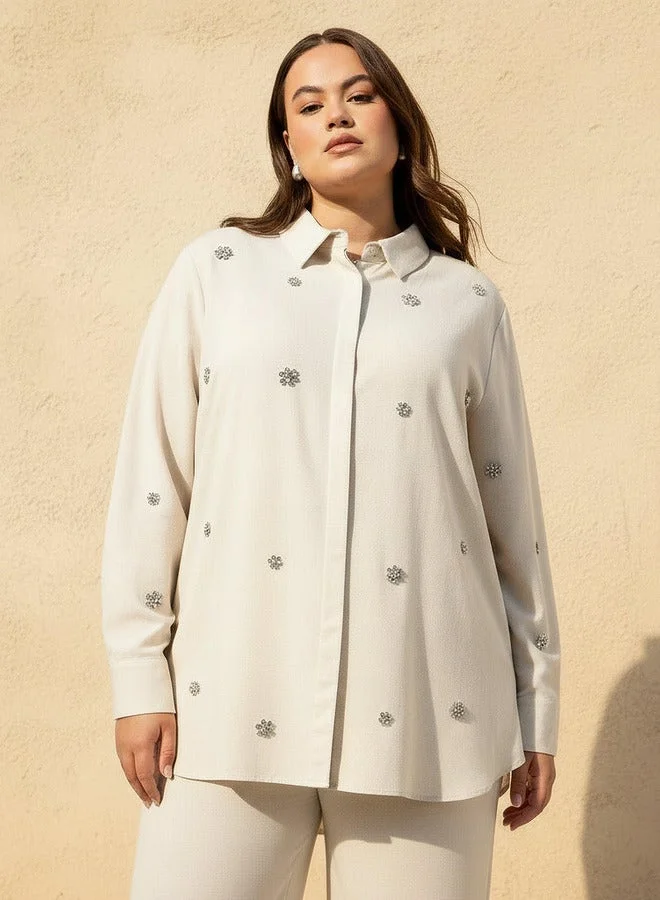 Ulla Popken Ulla Popken Shirt with Embellishment