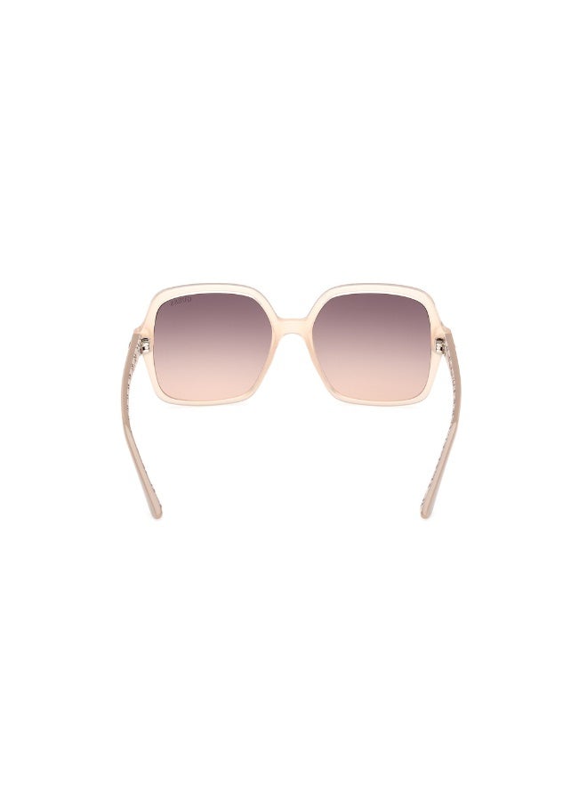 GUESS غو 7921 مربع H للنساء مقاس 57، بيج لامع - Image 4