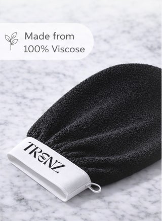 Exfoliating and cleansing loofah, viscose bath glove for a Moroccan bath at home - Black - view 3