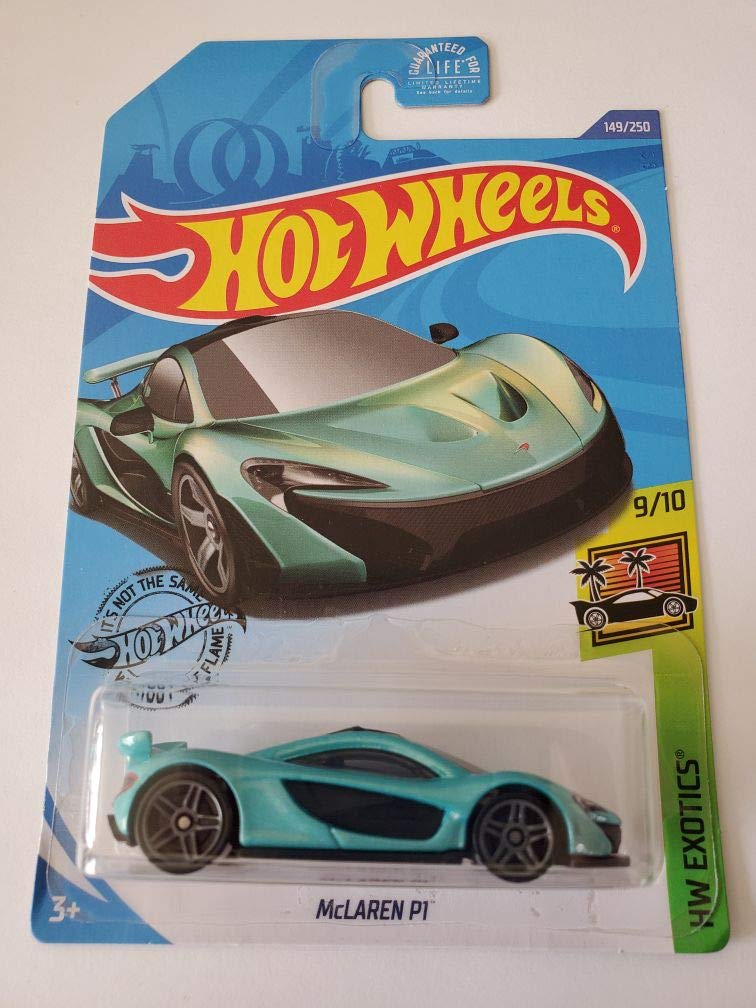 Hot Wheels ماتيل هوت ويلز 2020 Hw Exotics مكلاين P1، أزرق مائل إلى الأخضر 149/250