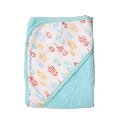 TIDY SLEEP Baby Woven Bath Towel with Muslin Hood and Muslin Face Cloth (Little Finder Lamp) - Image 3