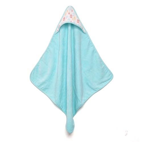 TIDY SLEEP Baby Woven Bath Towel with Muslin Hood and Muslin Face Cloth (Little Finder Lamp) - Image 1