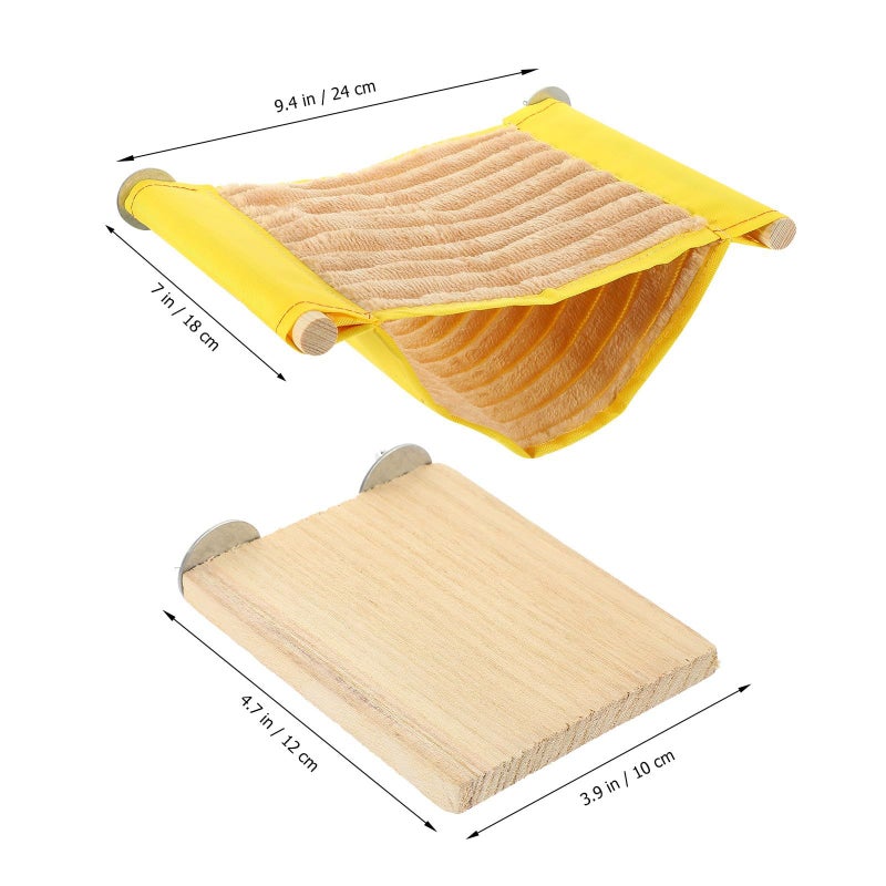 7pcs Small Animal Hammock Bed Set for Guinea Pigs Hamsters with Springboard - Image 3