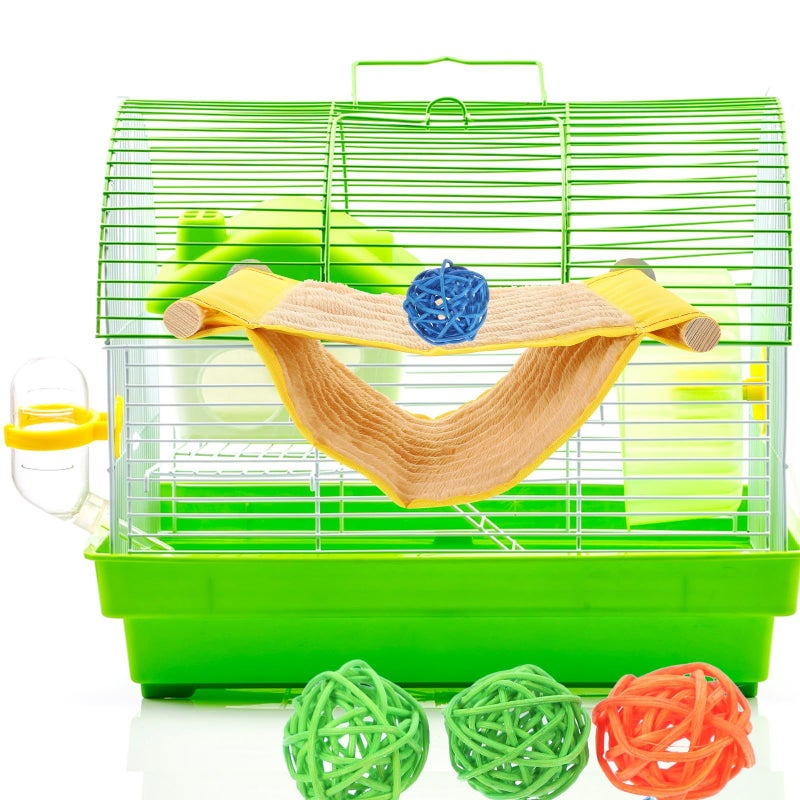 7pcs Small Animal Hammock Bed Set for Guinea Pigs Hamsters with Springboard - Image 5