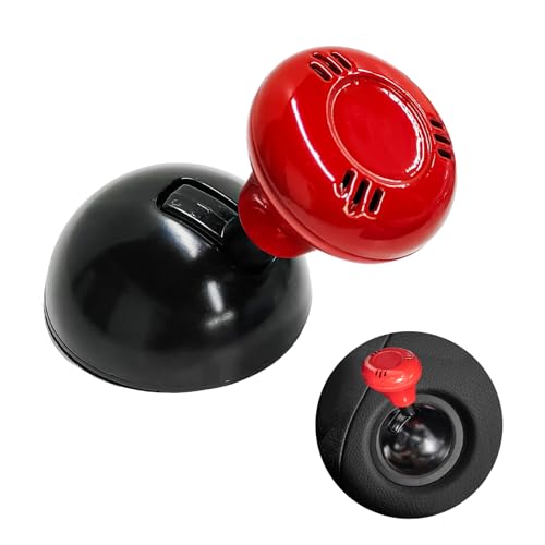 ZNDAW Joystick Car Push Start Button Cover Metal Car Starter Engine Start Stop Button Joystick Cool Automotive OneTouch Start Button Rocker Vehicle Ignition Button Protector Red - Image 1