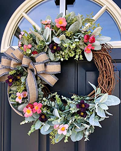 Coferset 6pcs Artificial Lambs Ear Stems,14" Flocked Sage Leaves Plants for Wedding Party Home Decor (Flocked Green) - Image 5