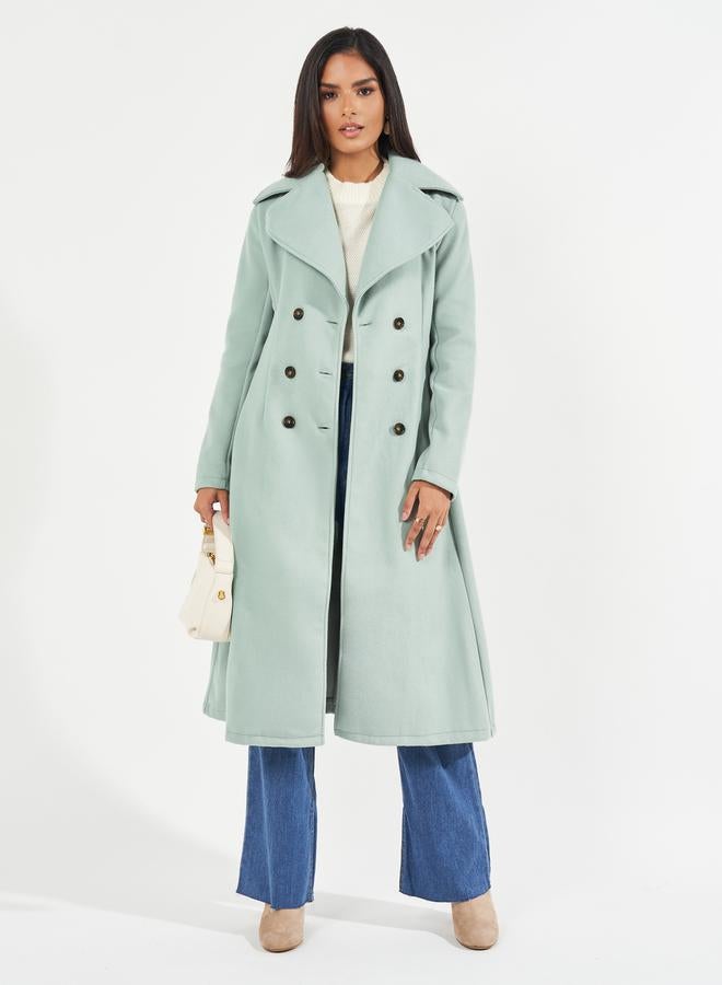 ستايلي معطف بقصة عادية وصفين أزرار - Image 1