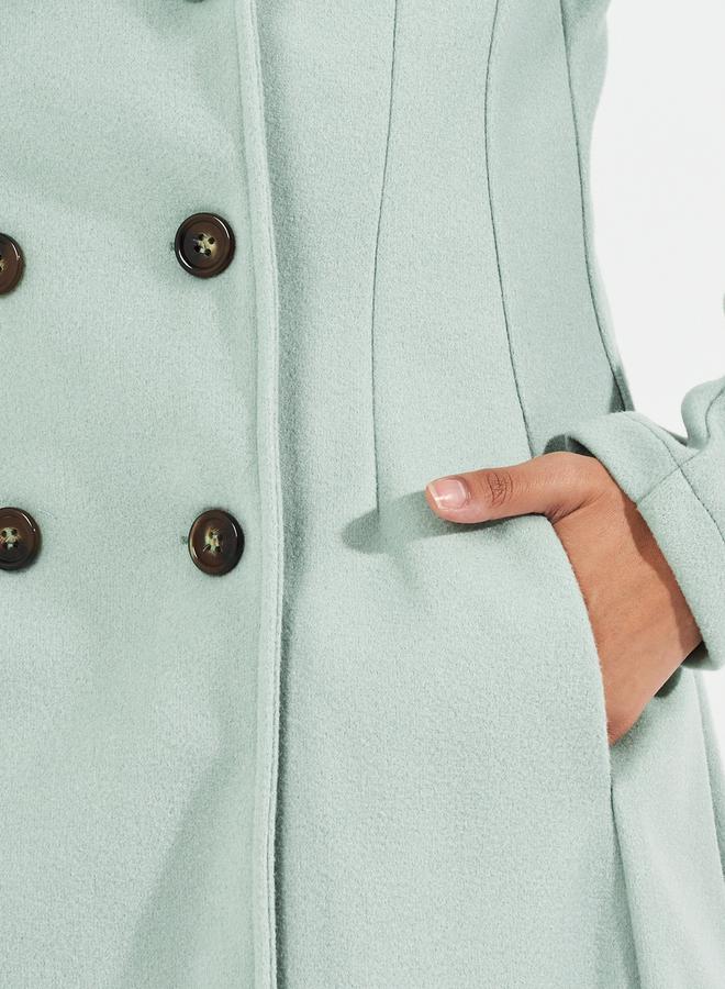 ستايلي معطف بقصة عادية وصفين أزرار - Image 3